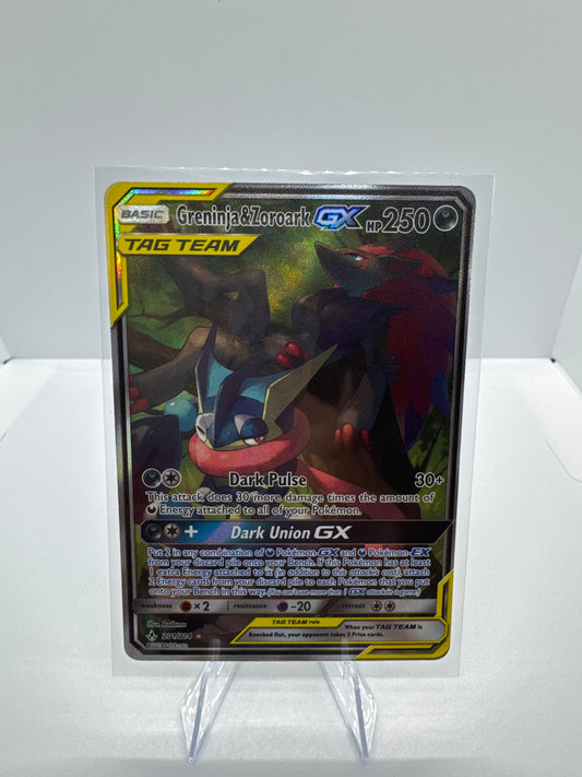Greninja & Zoroark GX (201) (Alternate Full Art) - SM - Unbroken Bonds